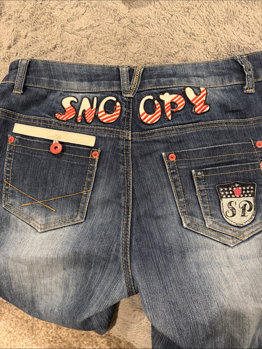 Y2K Snoopy Classic Women’s Blue Denim Jeans